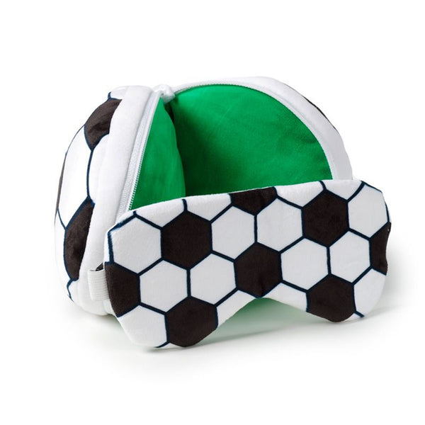 Football Plush Travel Pillow & Eye Mask Set