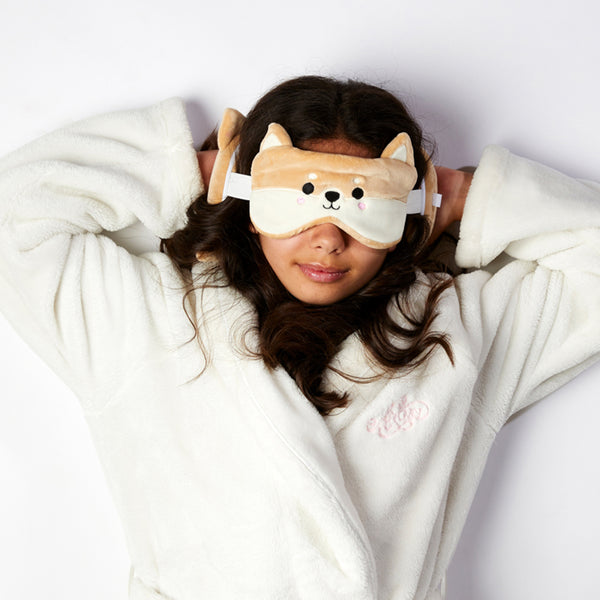 Shiba Inu Dog  Plush Travel Pillow & Eye Mask Set
