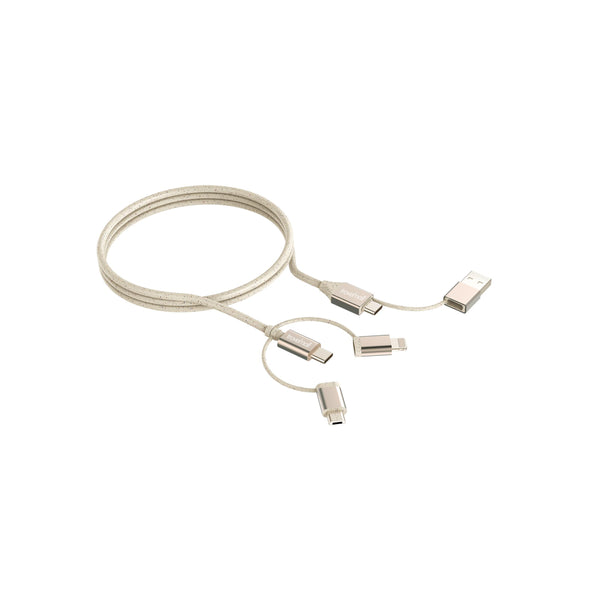 Multi-Tool Eco-friendly 5-in-1 Intelligent Cable, Champagne Gold Color Edition