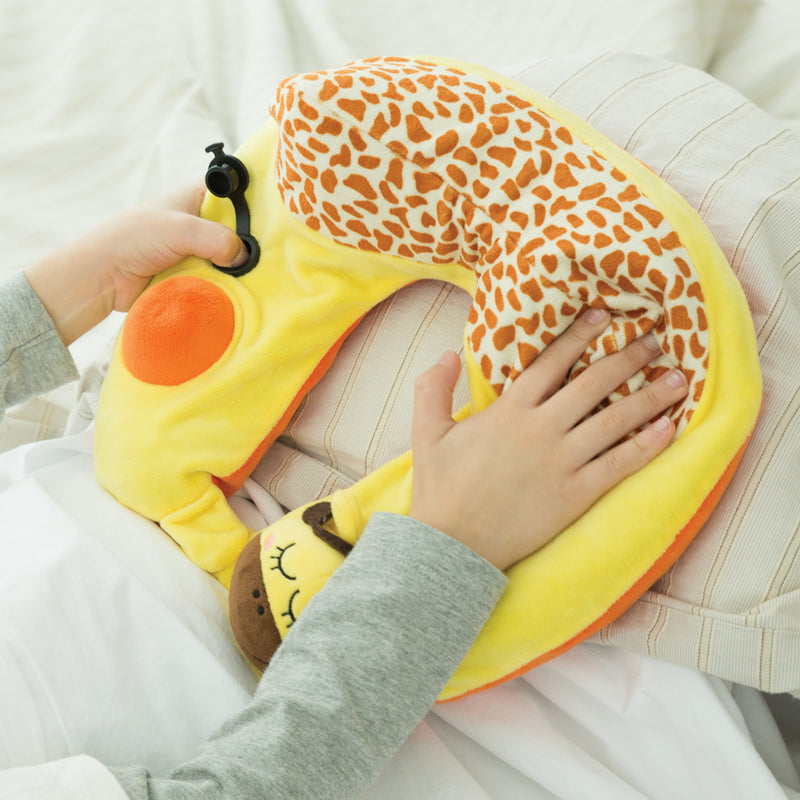 Giraffe 3D Inflatable Neck Pillow, with Patented Pump