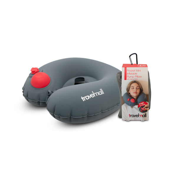 Travelmall Switzerland XS Pocket Mini Inflatable Pump Pillow with Hiki