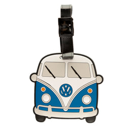 Officially Licensed VW T1 Shaped Luggage Tag, Blue White Two-Tone Edition