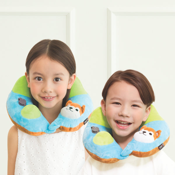 Travelmall Shiba Inu 3D Inflatable Neck Pillow with Patented 3D Pump