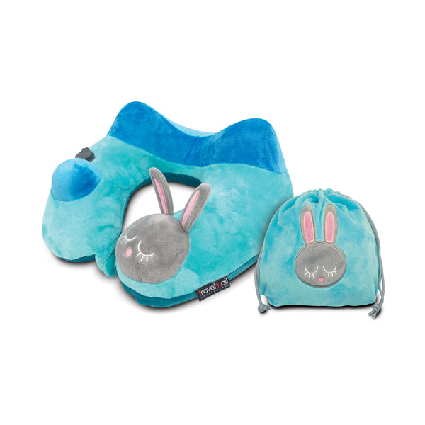 Pet Collections: 3D Rabbit Inflatable Neck Pillow, with Patented Pump