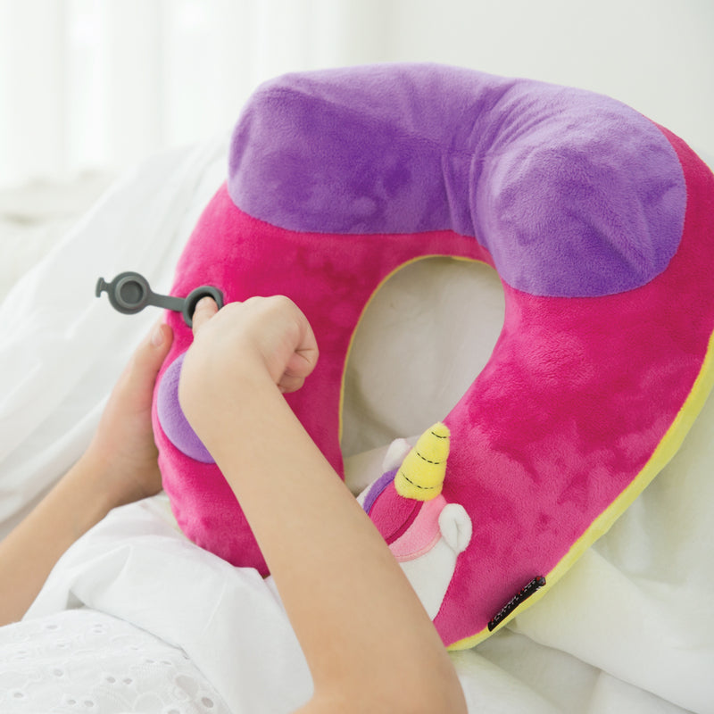Travelmall Unicorn 3D Inflatable Pump Pillow & Sleeping Mask Set