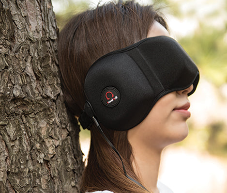3D Sleeping Mask with Integrated Headphone & Airplane Jack