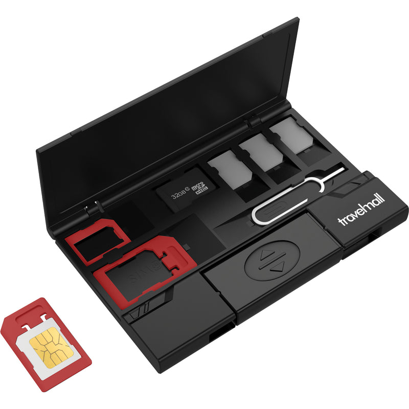 Travelmall Switzerland Ultra Slim Multi-Storage Sim Card Organizer With Type C OTG Reader