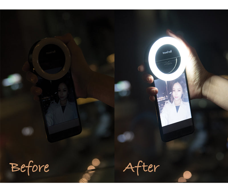 Travelmall Switzerland Clip-on Rechargeable Selfie Fill-Light for Smartphone or Tablets