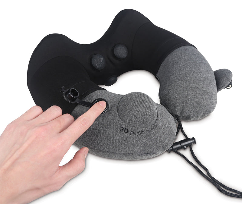 Travelmall Award-winning 3D Inflatable Massage Neck Pillow with Patented Pump 3D