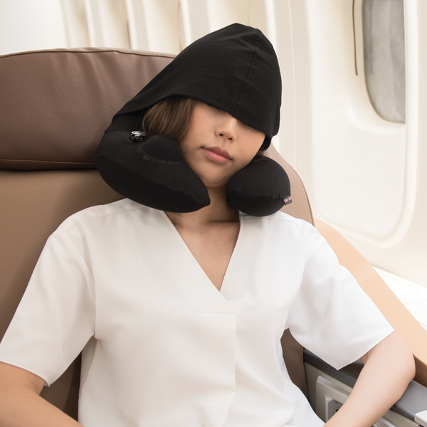 Travelmall Inflatable Neck Pillow with Patented Pump and Foldable