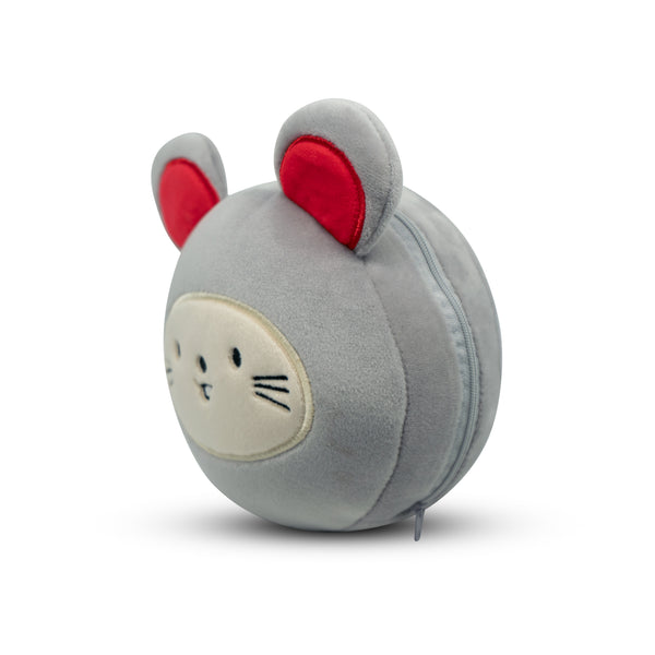 Travelmall Switzerland Cute Pet Mice Pillow & Eye Mask Set, Free Size For Adults or Kids