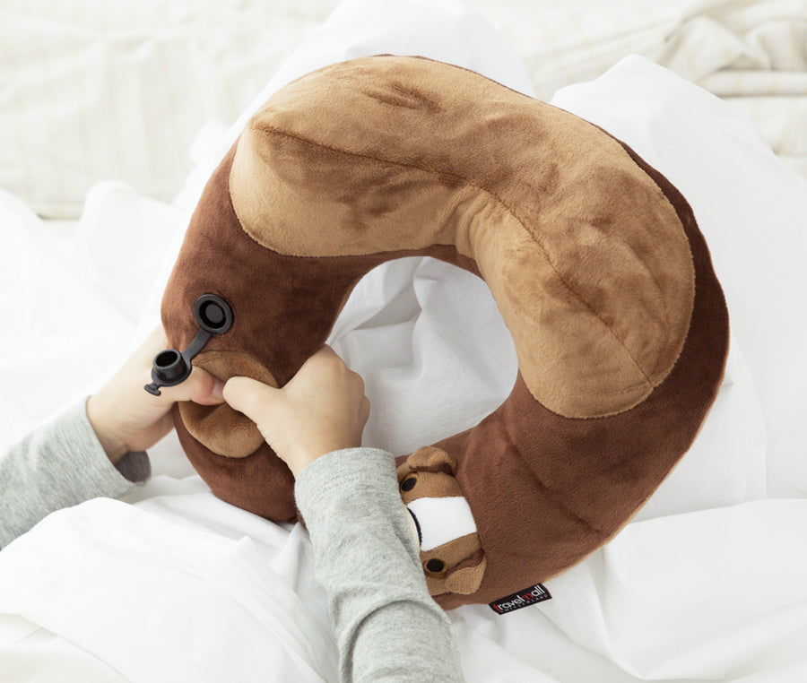 Travelmall Inflatable Neck Pillow with Patented 3D Pump Bull Dog Brow Travelmall Switzerland