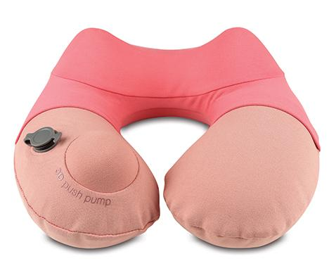 Travelmall Switzerland Inflatable Nursing Neck Pillow With Patented 3D Pump Pink